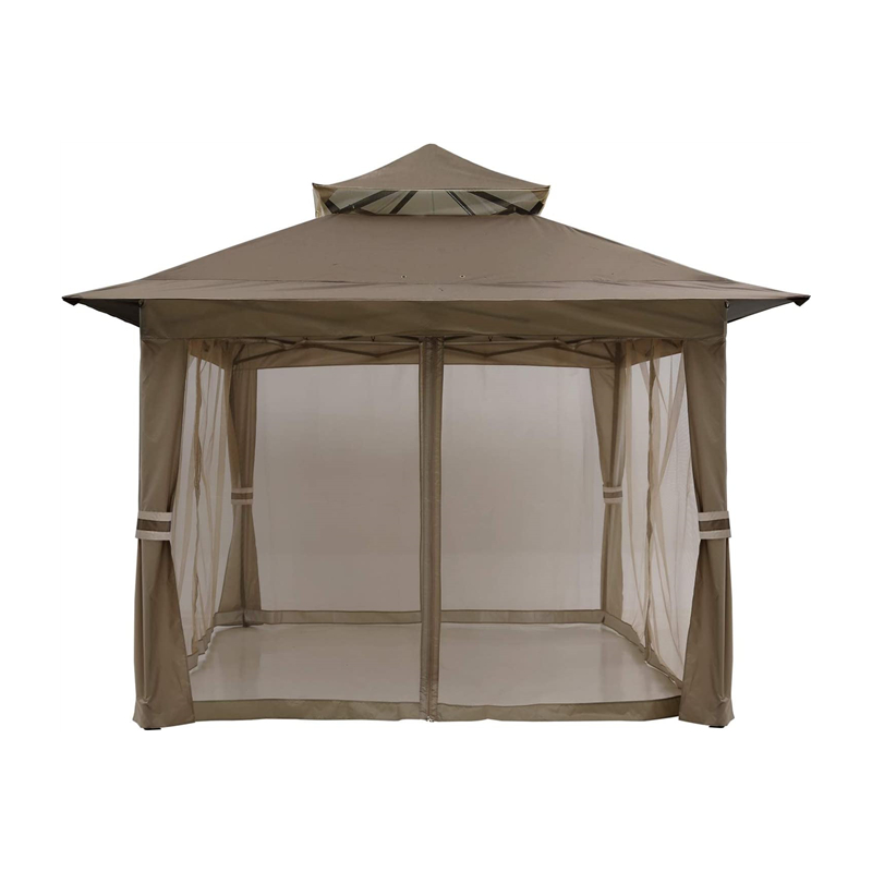 Садовые принадлежности Pergola Aluminum Outdoor Gazebo Outdoor Использование с комаройной сетью, шоколад
