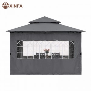 10\'x10 ’Outdoor Gazebo для внутреннего дворика с боковыми стенками церкви, серым