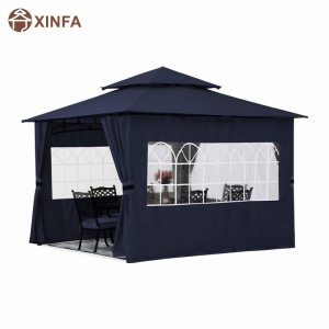 10\'x10 ’Outdoor Gazebo для внутреннего дворика с боковыми стенками церкви, синим