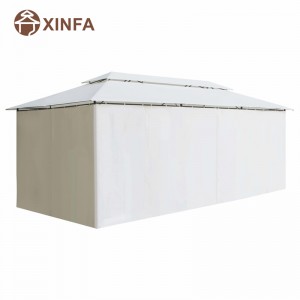 Роскошная садовая навесная крышка на заднем дворе беседка на открытом воздухе с гнилой алюминиевой занавес