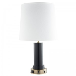 Пользовательские ночи и лампа с антикварной латуниной и черной отделкой, выключатель на/off Rocker, удобная розетка и порт зарядки USB ...