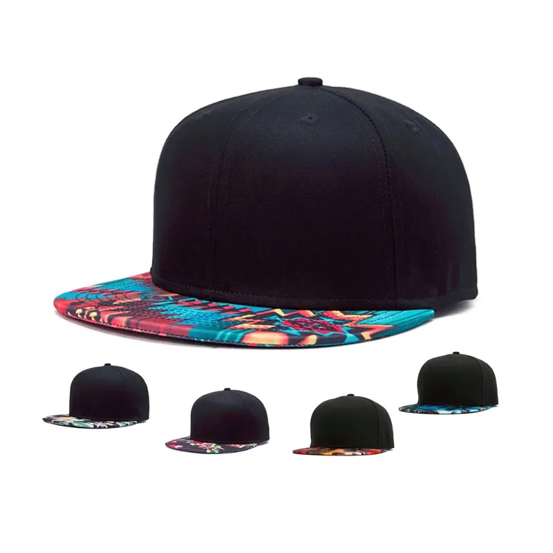 3D -печать Snap Back Flat Brim Hat Street Dance Print