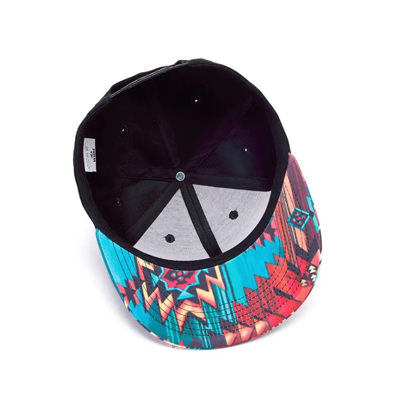 3D -печать Snap Back Flat Brim Hat Street Dance Print