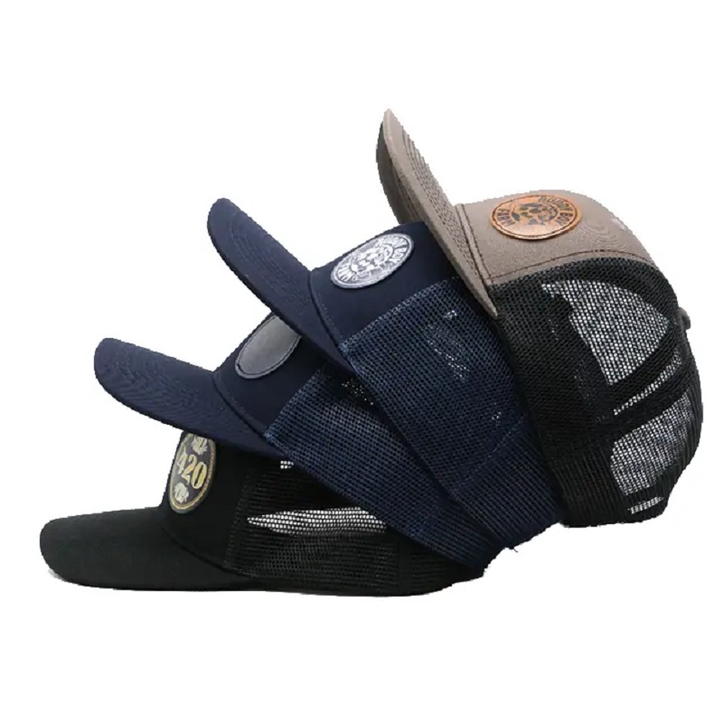 Оптовая индивидуальная логотип Cacquette Bone Gorras Snapback Headwear Blank Plant Plant Panel Sete Leather Patch Trucker Hats