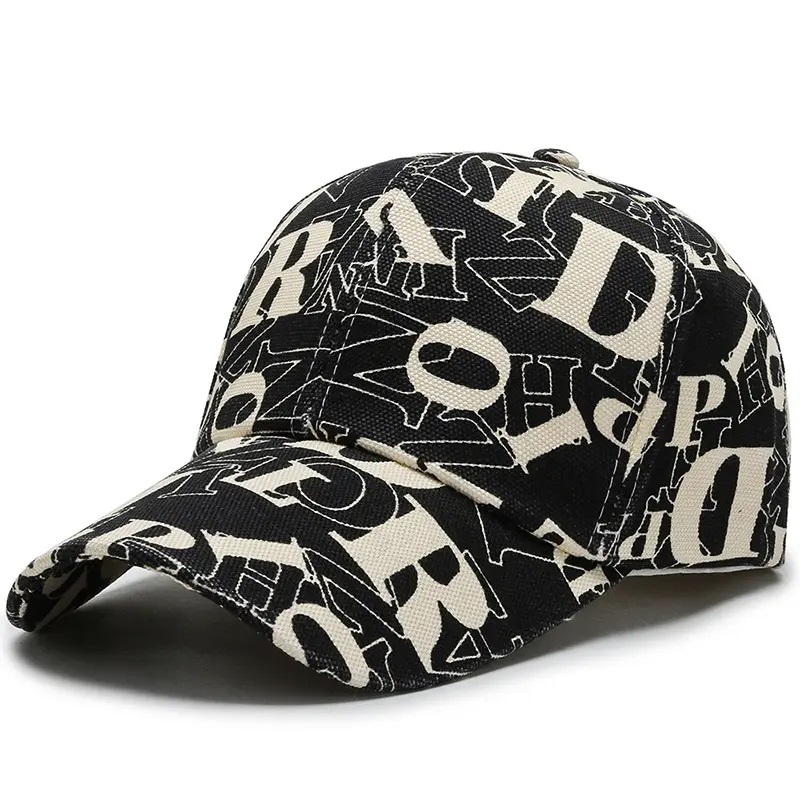 Корейская новая буква 6-панель шляп Snapback Sports Caps бейсбольные хлопковые простые шляпы для мужчин женщин