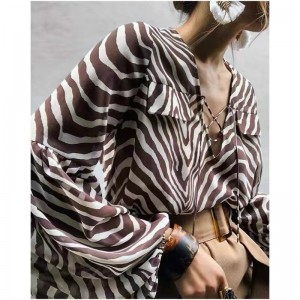 2023 New Women Fashion Fashion All-Match Slim Swinning Spinning Printed