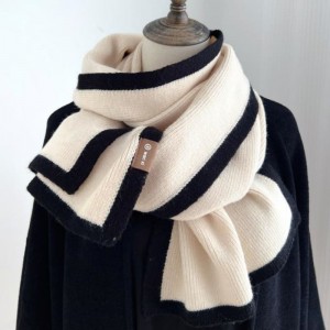 Зимний шарф вязаный настраиваемый теплый контраст цвет