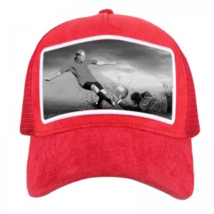 Оптовая высококачественная сетчатая сетчатая бархатная крышка для бархатива 5 панели Applique Patch Patch Вышивка черная бархатная шляпа...