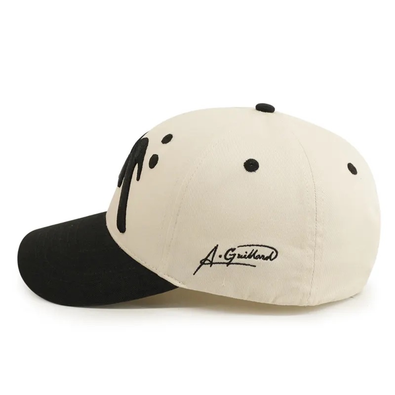 Пользовательский унисекс двухтонная бейсбольная шляпа 3D вышивка логотип 6 панель изогнутая края бейсболка бейсбола