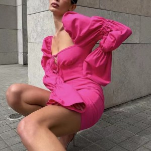 Сексуальная квадратная шейная оберточная оберточная рукава