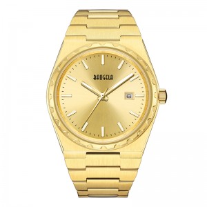 Baogela 40 -мм бренд All Gold Stainless Steel Men ~ Наручительные. Классический бизнес 50 м.