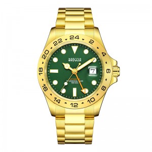 Baogela New Men Luxury Watch 304 Светлый циферблат из нержавеющей стали 50 м модные пары Sport Watch Natewatch Gold Green 22806