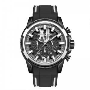 Baogela Новые часы мужчины из нержавеющей резины Blue Watch для роскошных водонепроницаемых хронографов.