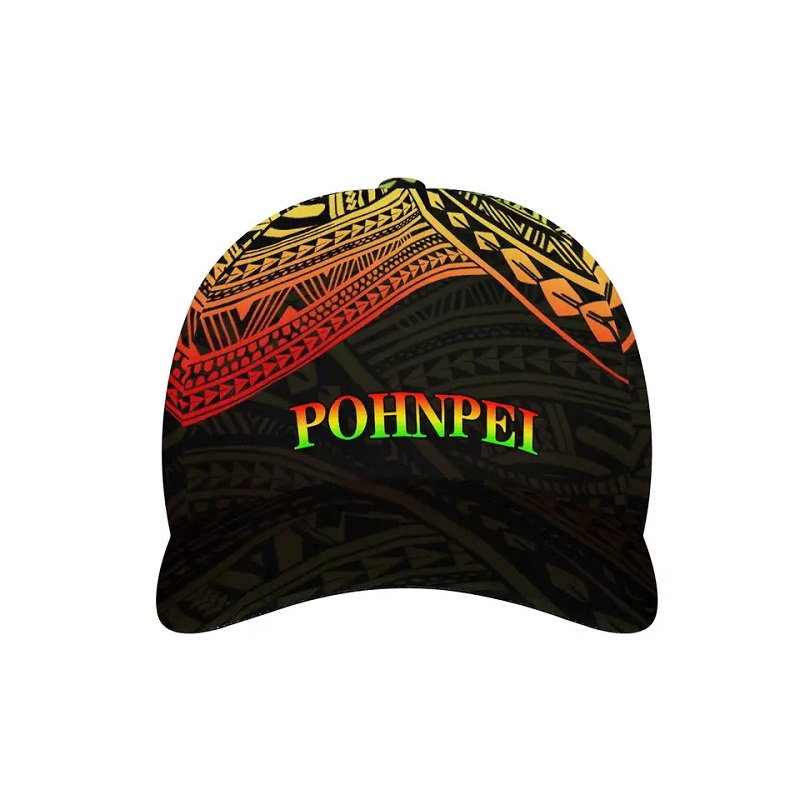 Новая микронезии Pohnpei флаг напечатанный бейсболка Полинезийская татуировка спортивные шапки установлены регулируемые дышащие унисекс.