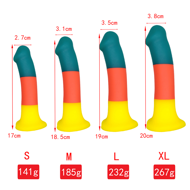 JC897 Оптовые популярные симуляционные пенис пенис Didol Sex Toy Sucker Женщины Огромные реалистичные рождественские цветовые фаллоимитаторы для женщин мужчин