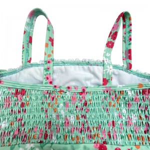 Цветочные принты цельные детские купальники Shirr