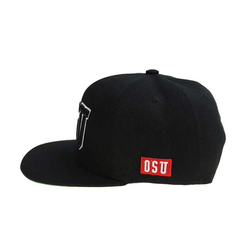 Высококачественный хип -хоп плоский края Blim Color Men Snapback Cap и Hat Custom 3D вышивка ваша собственная шляпа логотипа дизайна