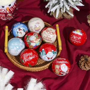 Tinplate Christmas Ball Рождественская коробка для конфеты подарочная коробка