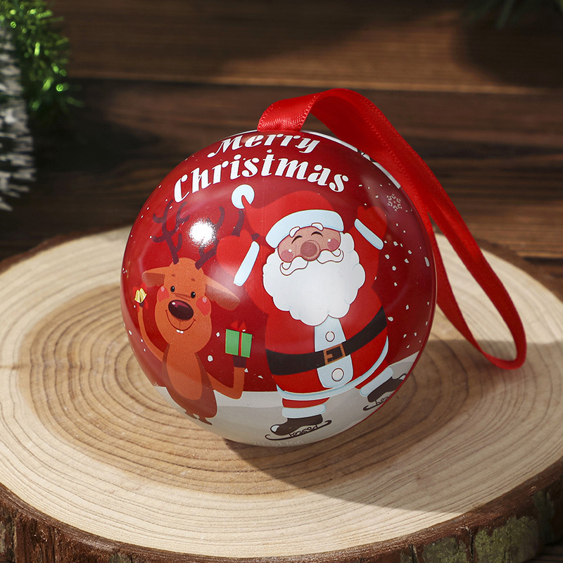 Tinplate Christmas Ball Рождественская коробка для конфеты подарочная коробка