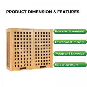 Бамбуковые шкафчики для хранения вещей в ванной комнате