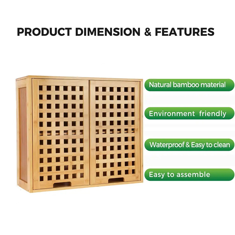 Бамбуковый шкаф для ванной комнаты