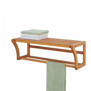 Монтажная настенная полка бамбука с полотенце