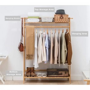 Тяжелая стойка для подвесного бамбукового одежды.