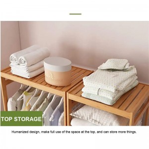 Три слоя стойки для хранения сплошной эжектора вешалка для одежды бамбука