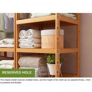 Три слоя стойки для хранения сплошной эжектора вешалка для одежды бамбука