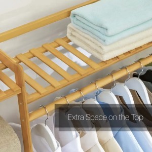 Трапезиидальная независимая одежда для одежды бамбуковой шкаф Организатор одежды