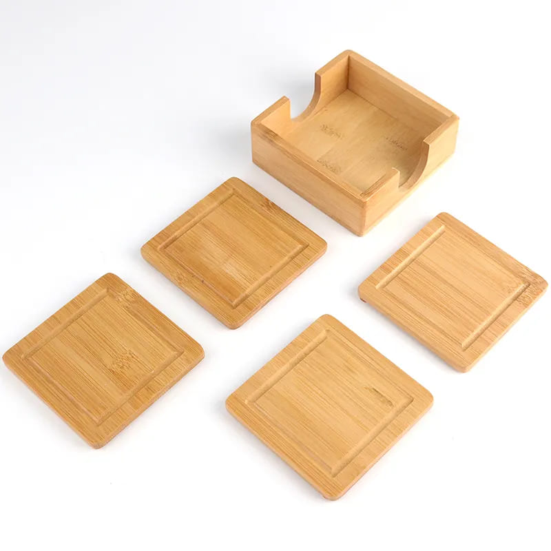 Premium Bamboo 5 Piece Set Set, подставки для пива пива