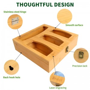 Бамбуковое хранилище сумки на молнии