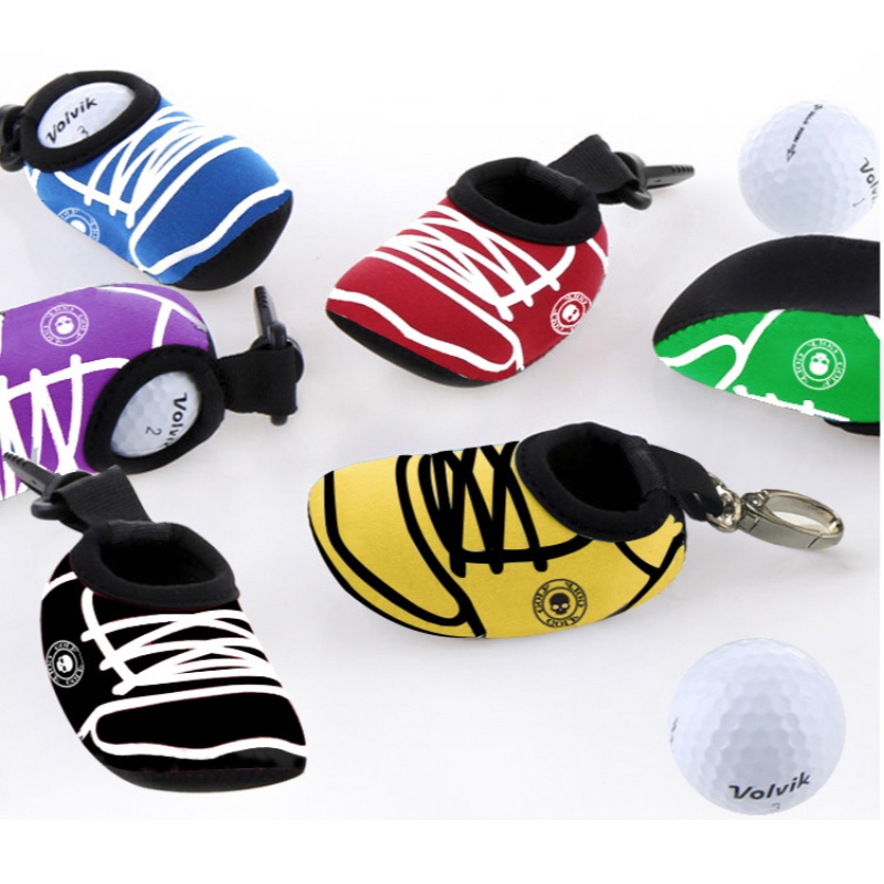 Оптовая неопрена два мяча для гольфа упаковывает карманы для талии настраиваемые шарики для гольфа с крючком