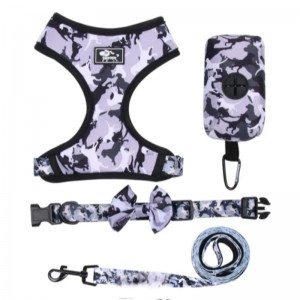 Повседневная роскошная щенка поводки -воротник регулируемый питомец -какашка Bandana Bandana Обратимые и дышащие наборы жгута неопрена...