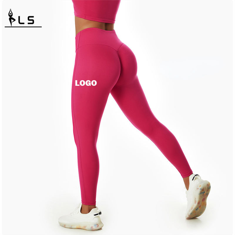SC101010 Оптовая цена с высокой талией йога -брюки леггинсы Сквабаные леггинсы для женщин с пользовательским логотипом