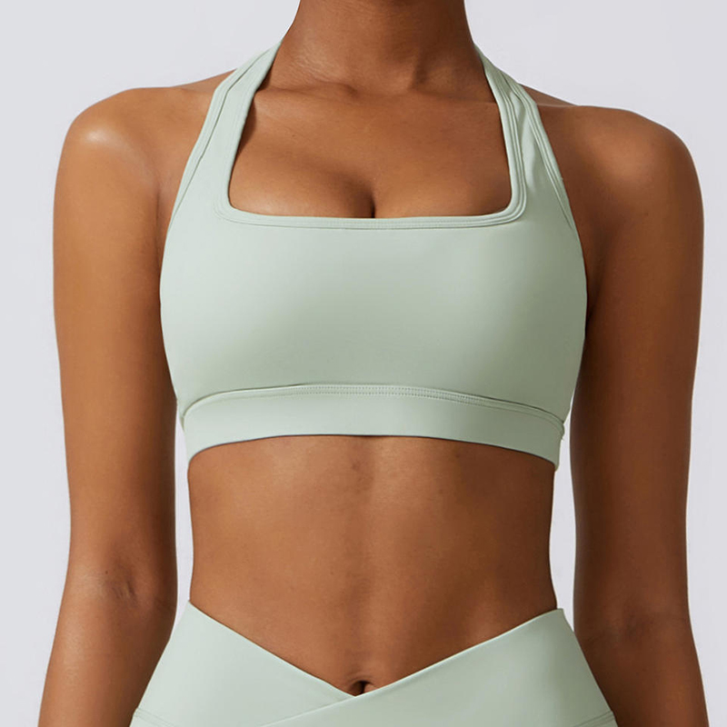 SC10161 Сексуальные спортивные бюстгальтеры Fitness Yoga Wear Comfort Padded Sport Fitness Trabout Gym Halter Sports Bra