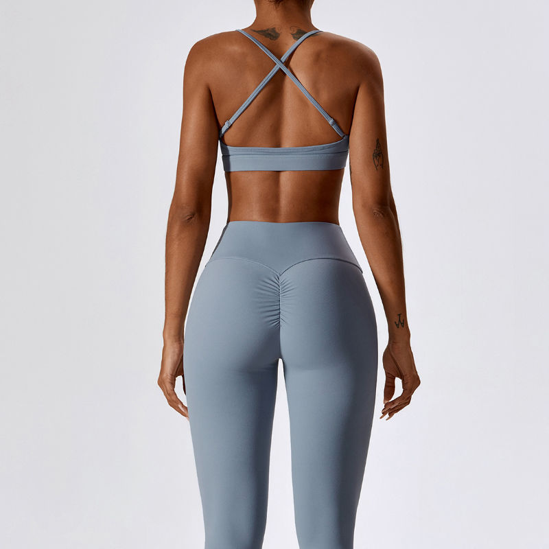 SC10164 CRESS BACK YOGA SPORTS BRA High Impact Logo Logo Women Тренировка спортивная бюстгальтер Оптовая йога