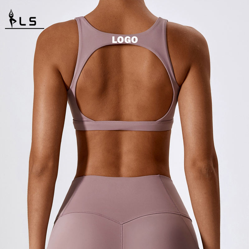SC10169 Cress Back Yoga Sports Bra High Impact Padded Bra High Quare Women Trabout Sports Bra