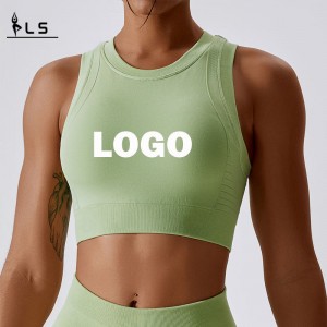 SC10185 поддерживающий спортивный бюстгальтер Top Top Fitness Solid Color Shockprote Pro Sports Sports Bra с задней застежкой