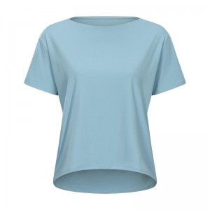 SC10266 Custom Logo Rusha Rusha Rushout вырезание тренировочная рубашка йога рубашка с коротким рукавами