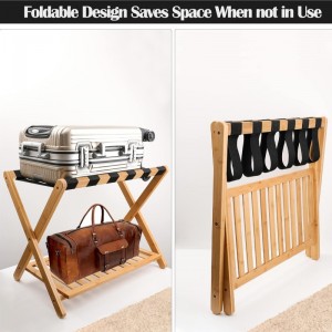 Бамбук складной чемодан подставка для гостевой комнаты отель спальня