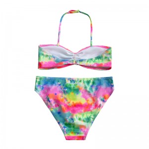 Дети купальник с шеей и градиентом.