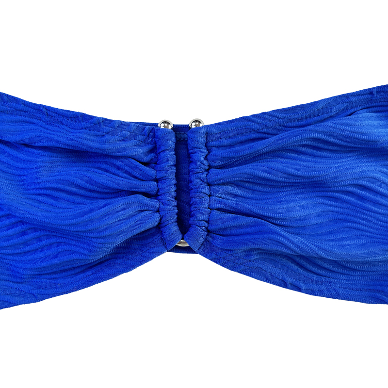 Синий рисунок специальная ткань без бретелек в верхней части U-носовой купальник