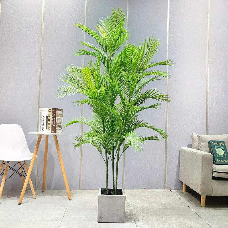 Оптовая фабричная цена Areca palm dypsis loutscens Настраиваемая искусственная пальма с горшками с горшками