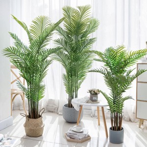 Оптовая фабричная цена Areca palm dypsis loutscens Настраиваемая искусственная пальма с горшками с горшками