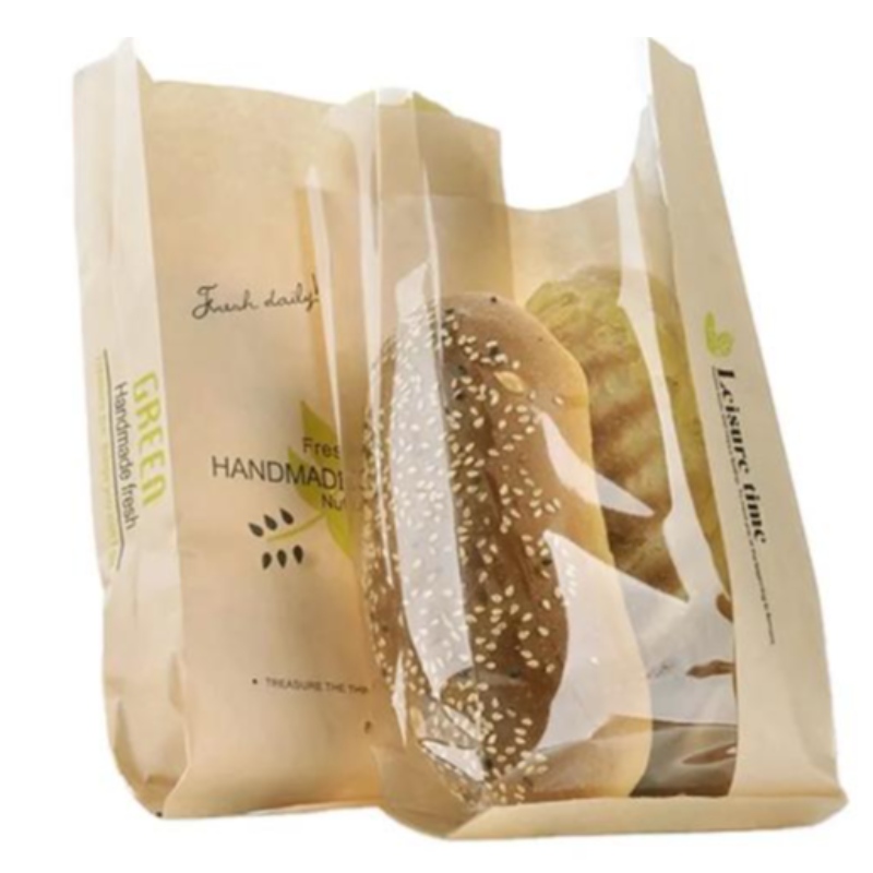 Утилита для переработки плоской бумажной хлебной сумки компостируемый ремесленный пакет с окном