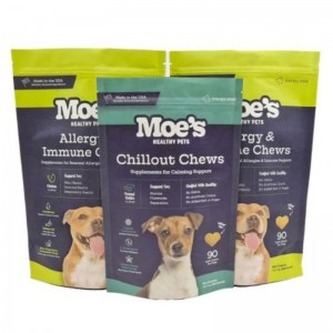 Пользовательская дизайн упаковка пакет на молнии на молнии пластиковые пакеты логотип логотип с закусочной собачьи пакет пакет ...