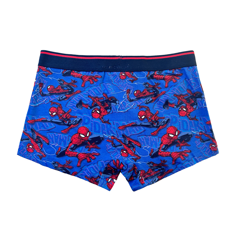 Baby Navy Blue Spider-Man Print Comfort Basic Boy Underpants Color Contrast