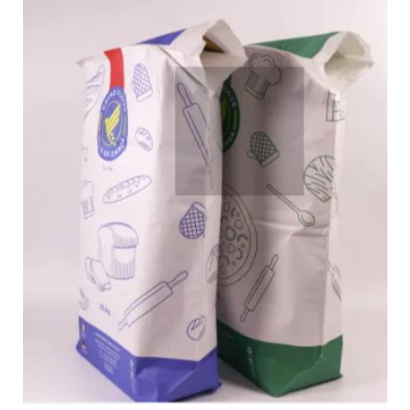 Многослойные крафт -бумага Пшеничная пекарня Maida Mulce Mulcage Sucting Bag Bag 25 кг