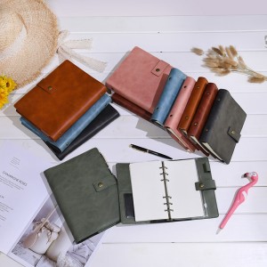 Кожаный дневник Пополняемый ноутбук спиральный журнал Binder Portfolio-A5&A6